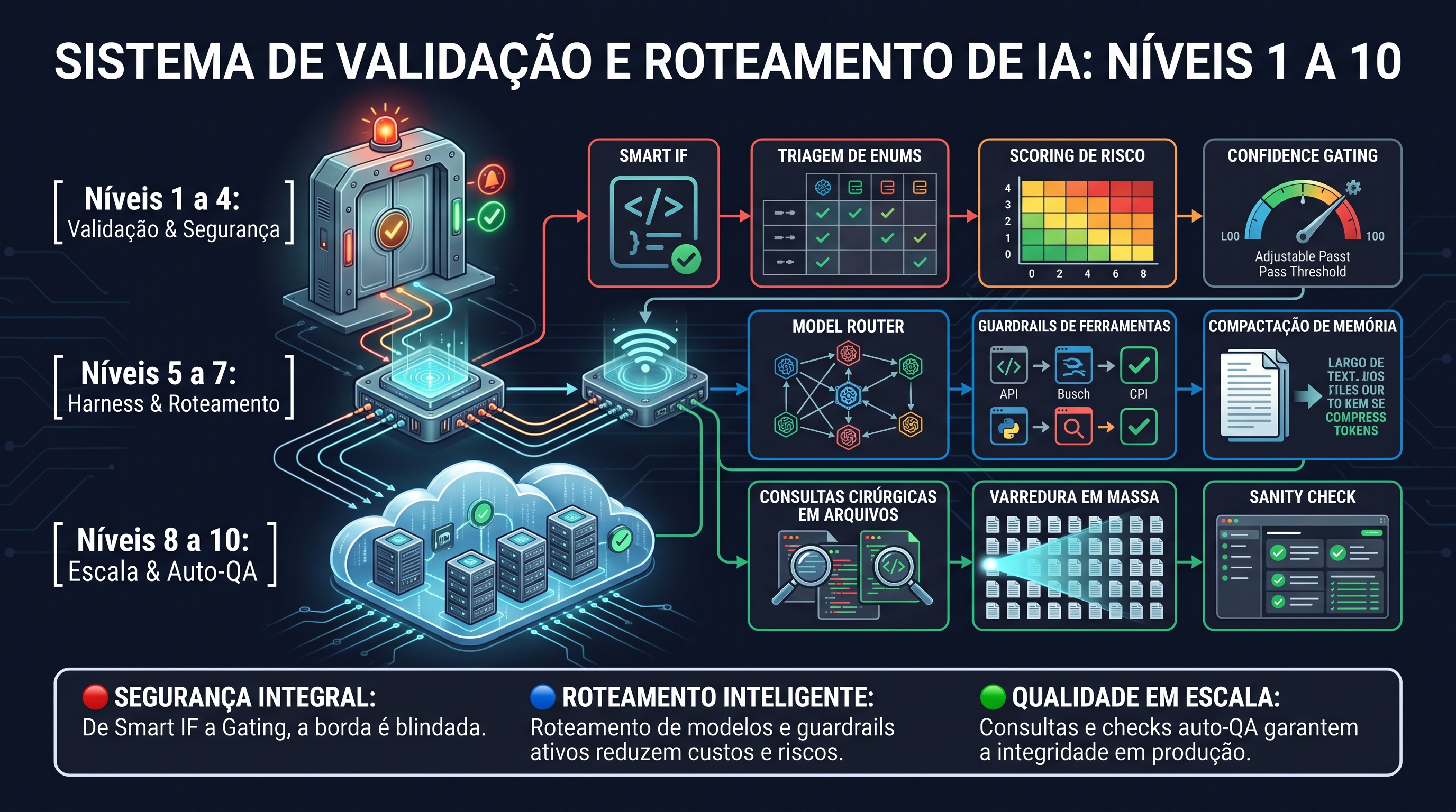 Matriz de maturidade: os 10 padrões arquiteturais de uso de modelos de decisão rápida em esteiras de agentes autônomos.
