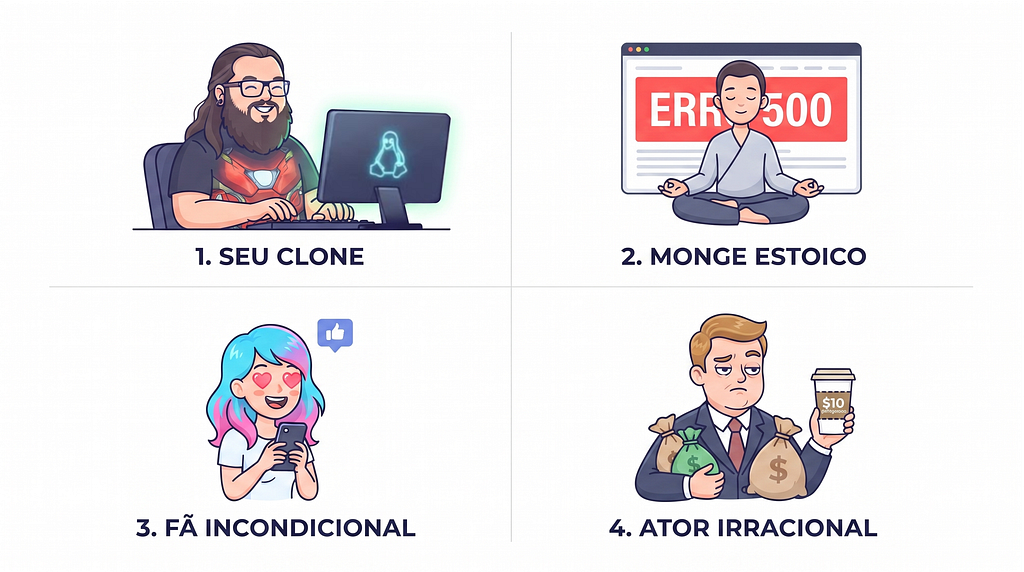 Os quatro tipos de Espantalhos que Hoskins descreve no livro. Com um toque de “originalidade” gemini-ânica. :D